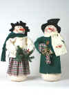 Boy and Girl Snowman dolls