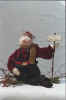 11 inch snowman with birdseed in his hat